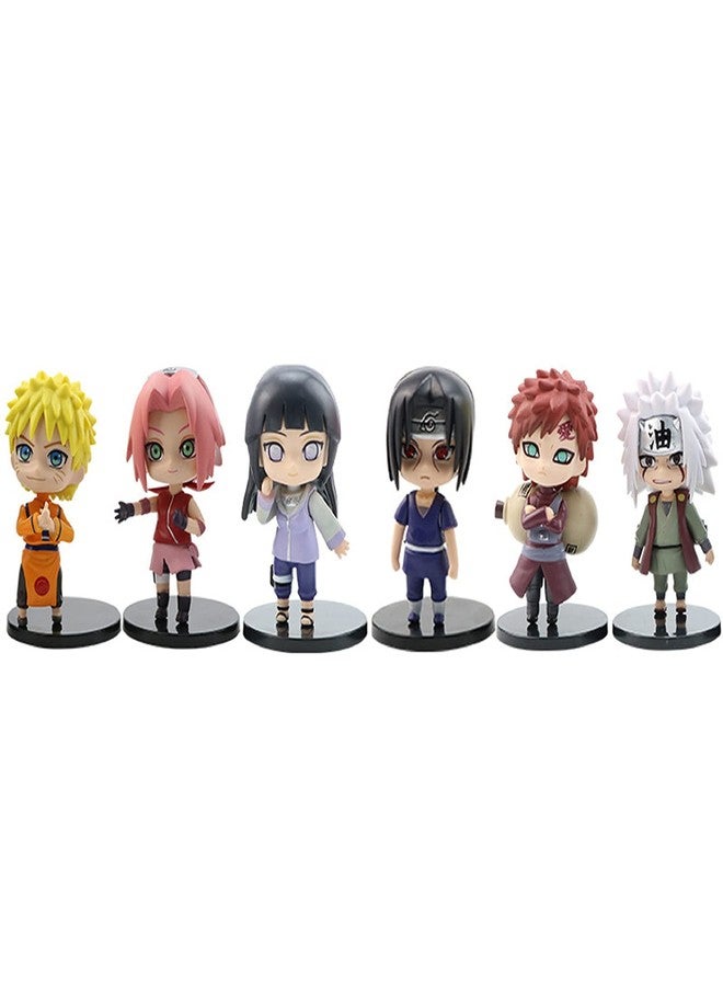 AUGEN Naruto Action Figure Limited Edition for Car Dashboard, Decoration, Cake, Office Desk & Study Table (12cm)(Pack of 6) -B - Image 2